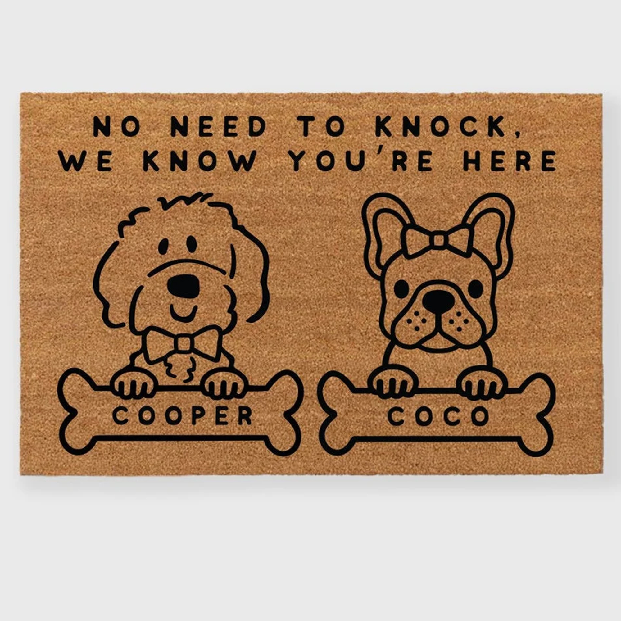 No Need To Knock We Know Youre Here Custom Doormat Custom Dog Doormat Personalized Doormat Housewarming Gift Pet Lover Gift New Home Closing Gift